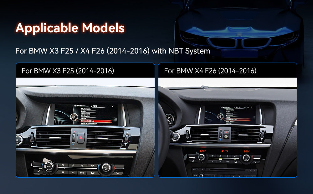 XTRONS QDB80X3NB 8.8in Android Head Unit Wireless CarPlay BMW X3 X4