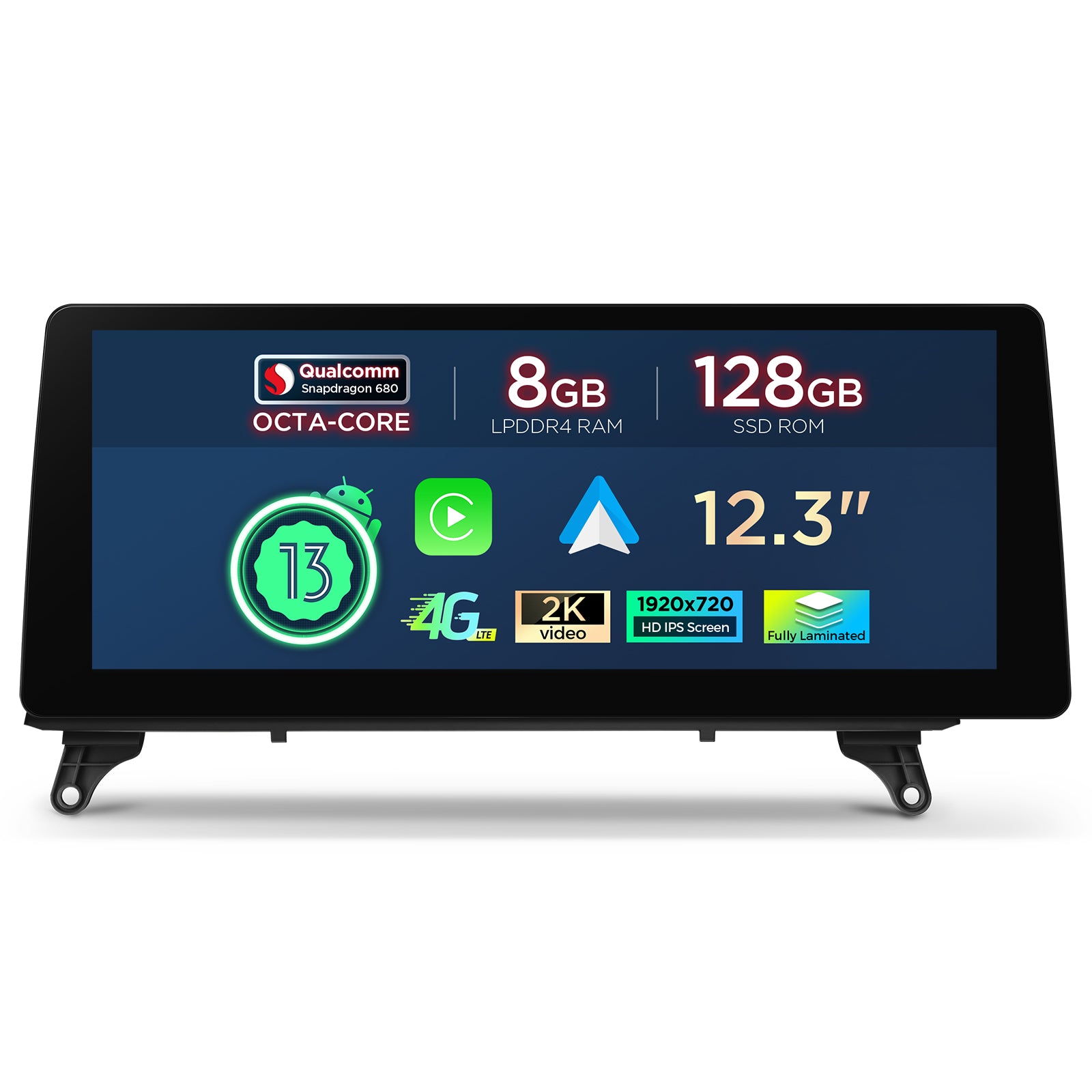 XTRONS QGB24CCB12X5R Wireless CarPlay Android Head Unit 12.3" 2K