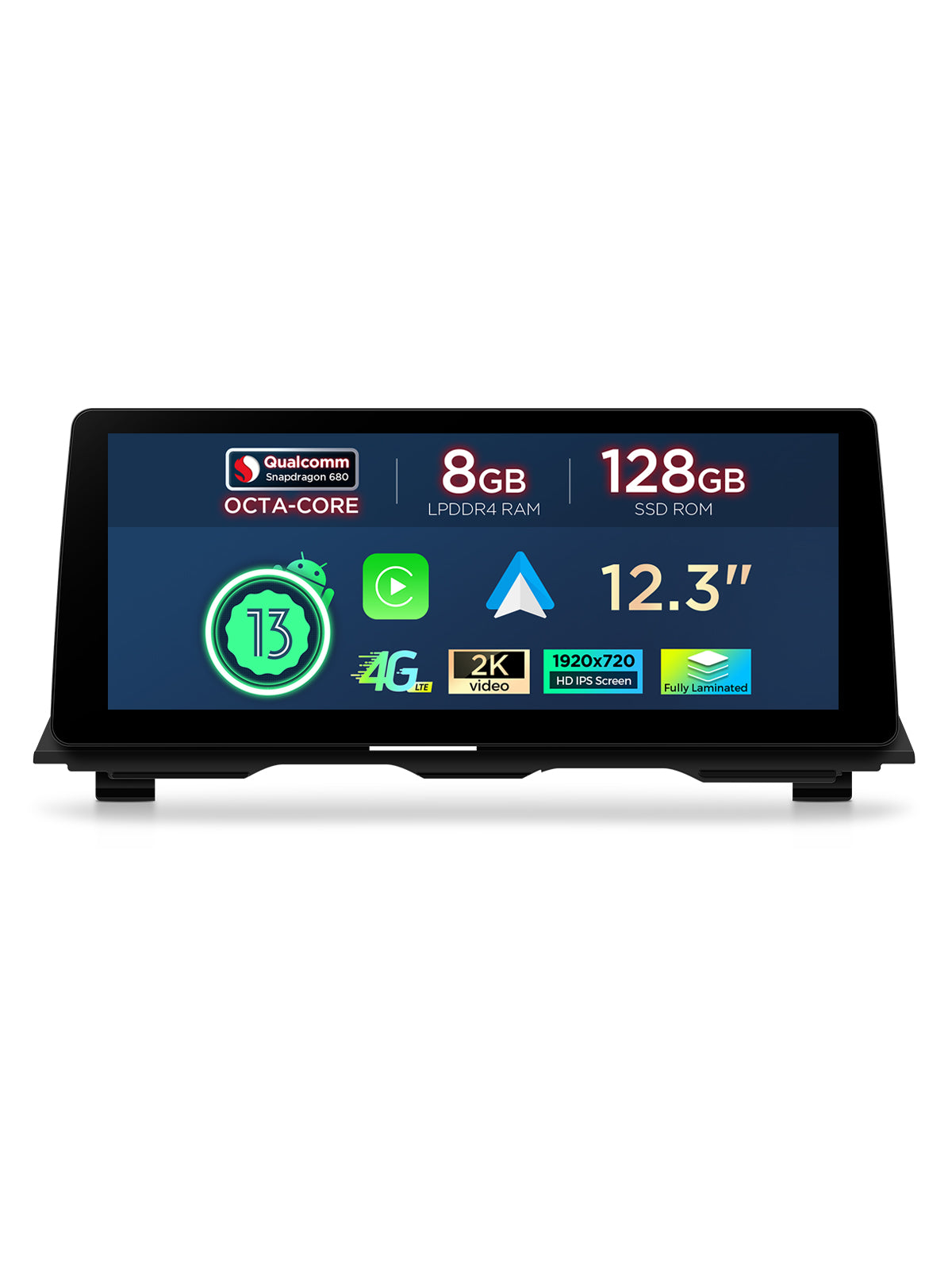XTRONS QGB24CIB12FV Wireless CarPlay Android Head Unit 12.3in