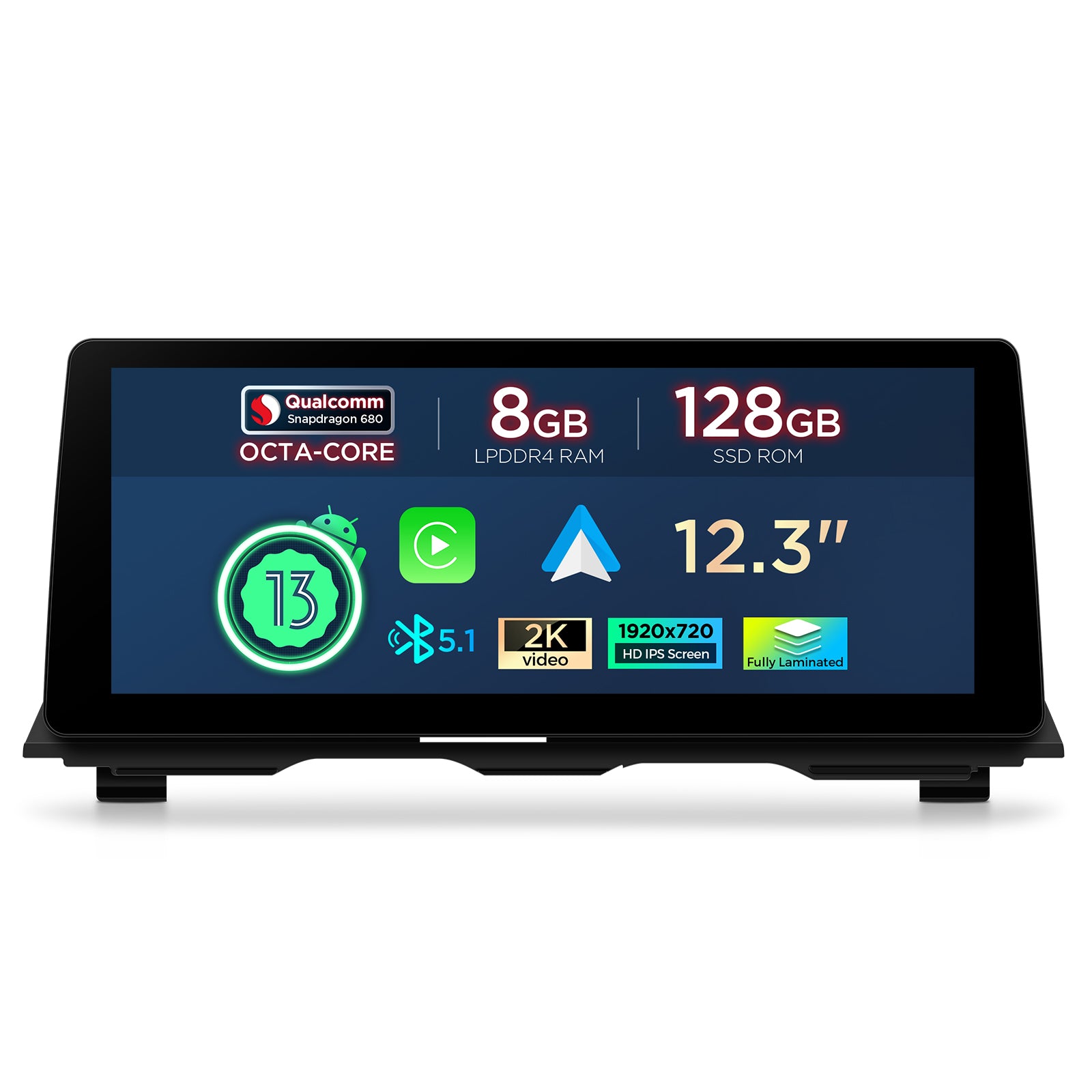 XTRONS QGB24CIB12FV Wireless CarPlay Android Head Unit 12.3in
