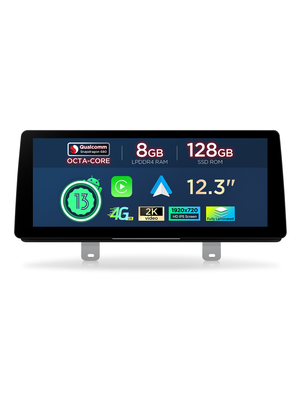 XTRONS QGB24EVB12FVN Wireless CarPlay Android Head Unit 12.3in QHD 2K