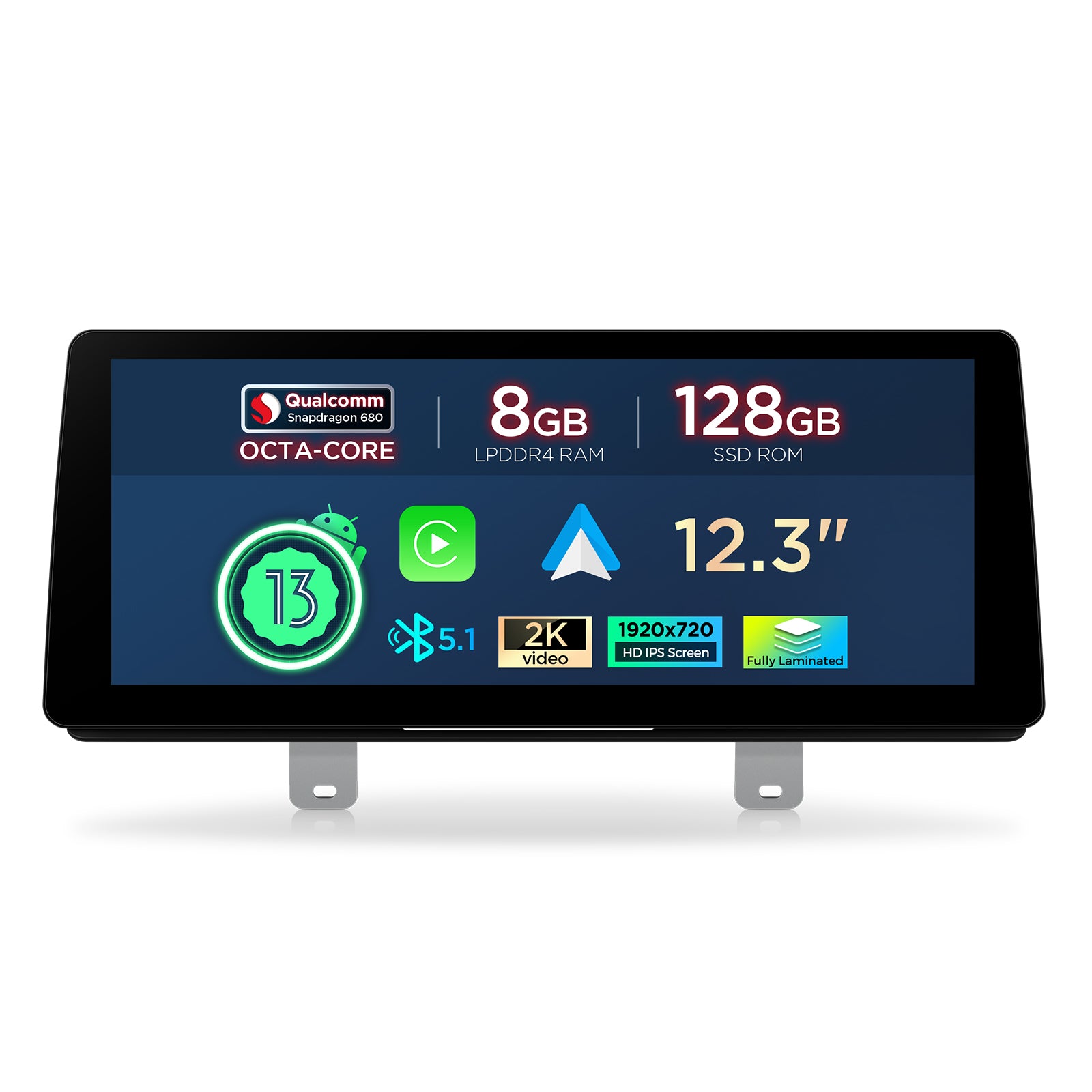 XTRONS QGB24EVB12FVN 12.3" 2K Android 14 Head Unit for BMW 5 Series