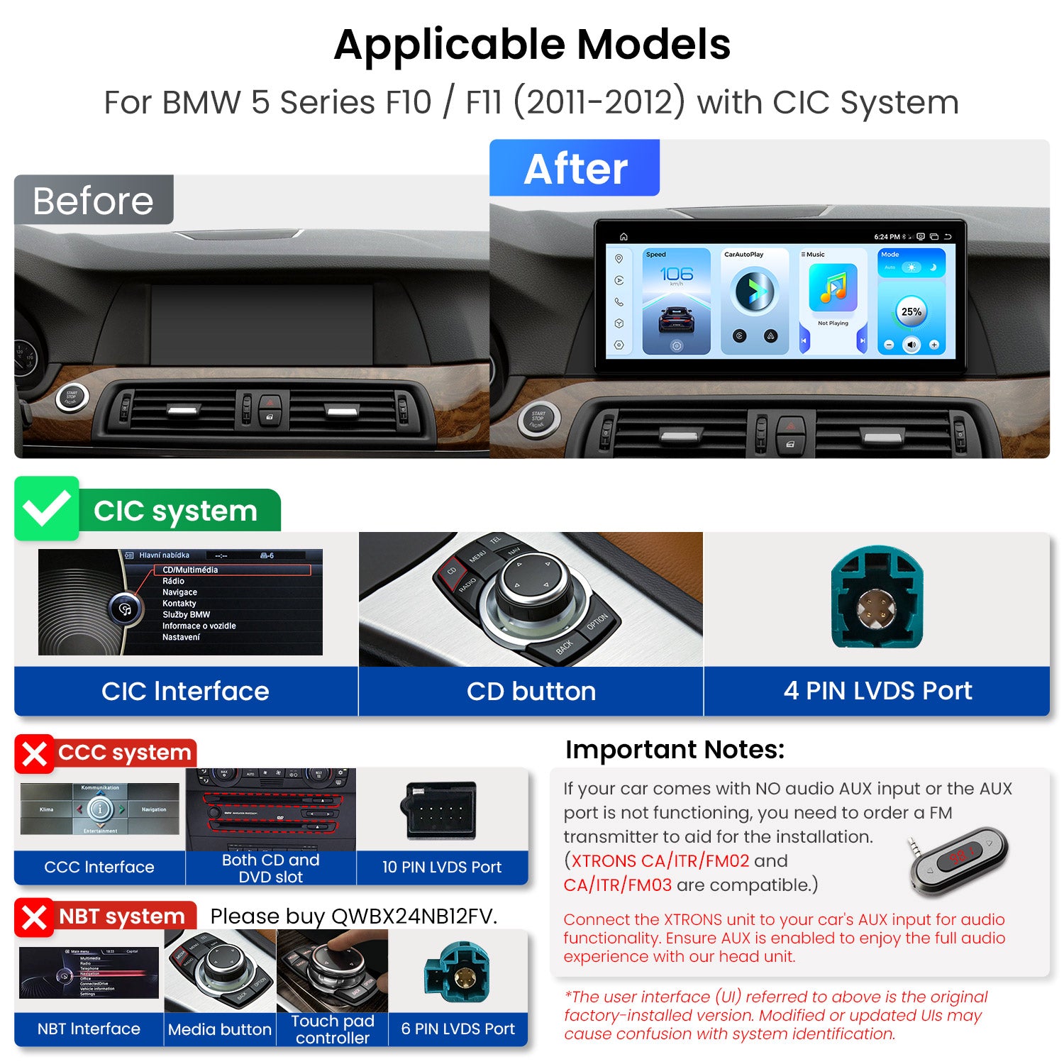 XTRONS BMW 5 Series 12.3in Android Head Unit Qualcomm 685 8GB RAM 256GB