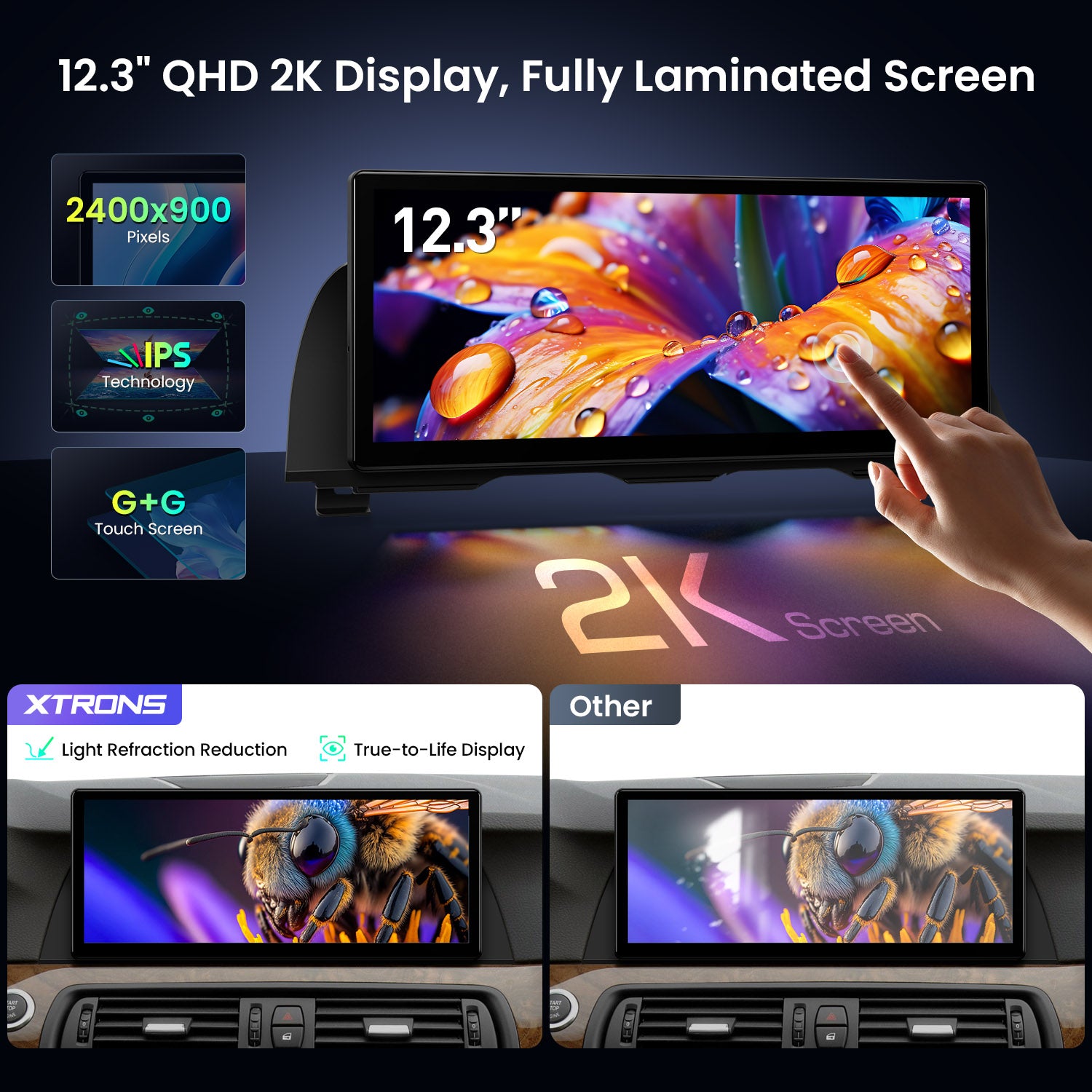 XTRONS QWBX24CIB12FV BMW 5 Series 12.3in Android Head Unit 8GB 256GB