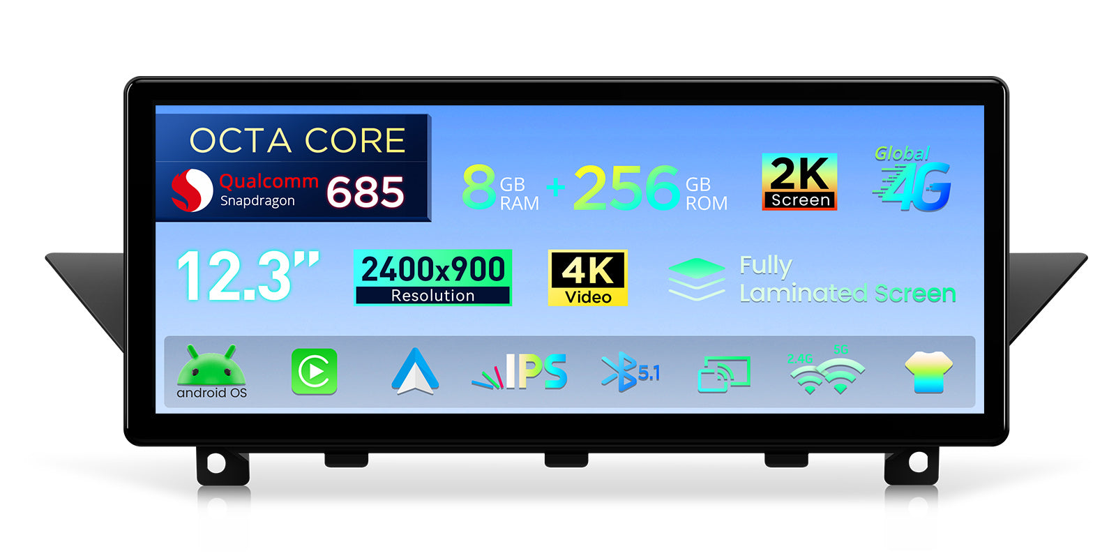 XTRONS QWBX24CIB12X1 12.3" Android Head Unit for BMW X1 E84