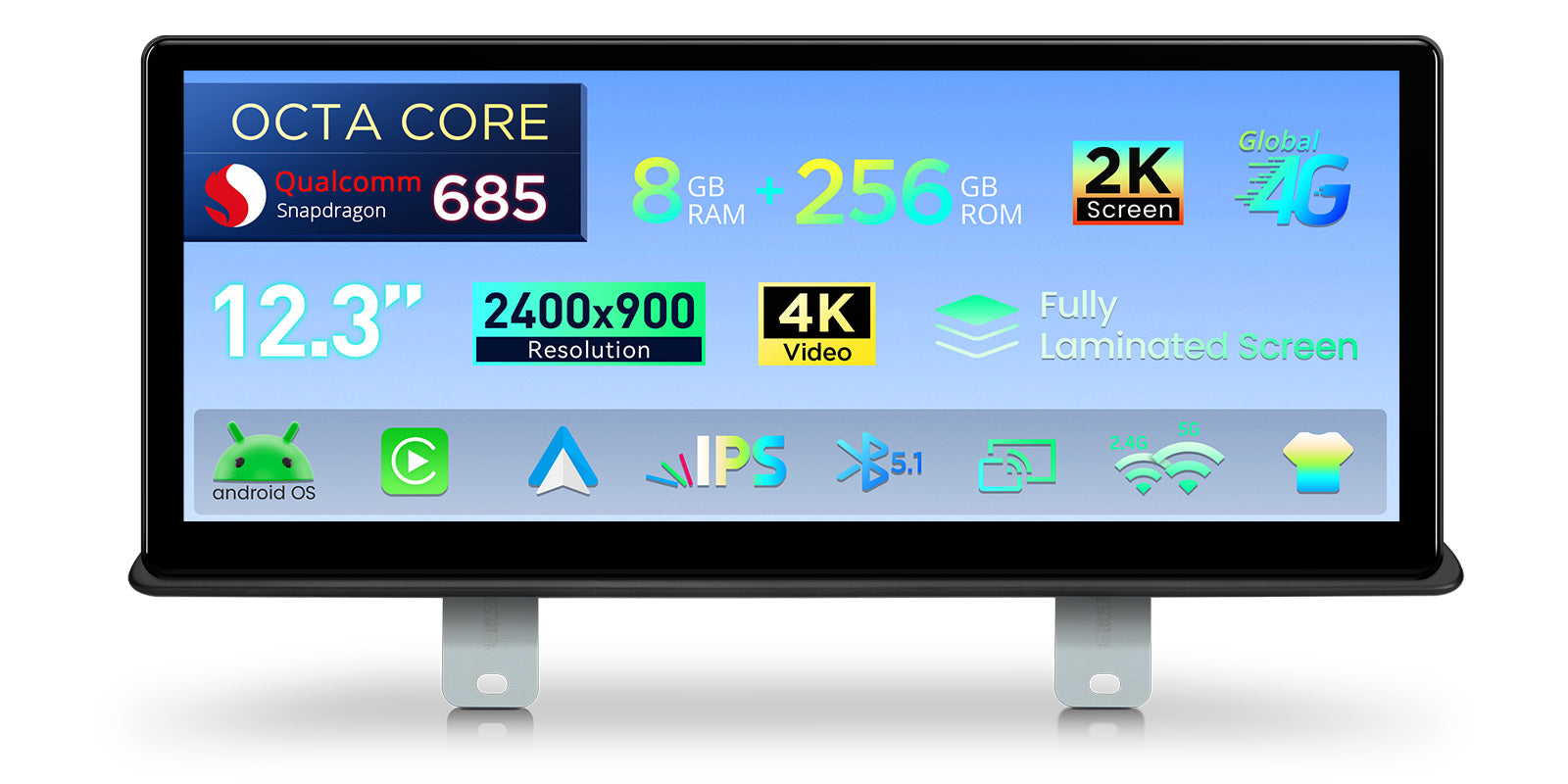 XTRONS BMW 5 Series G30 G31 12.3in 2K Android 14 Head Unit 8GB RAM 256GB