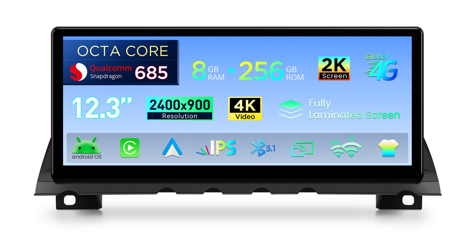 XTRONS QWBX24NB12SV BMW 7 Series 12.3in Android 14 Head Unit