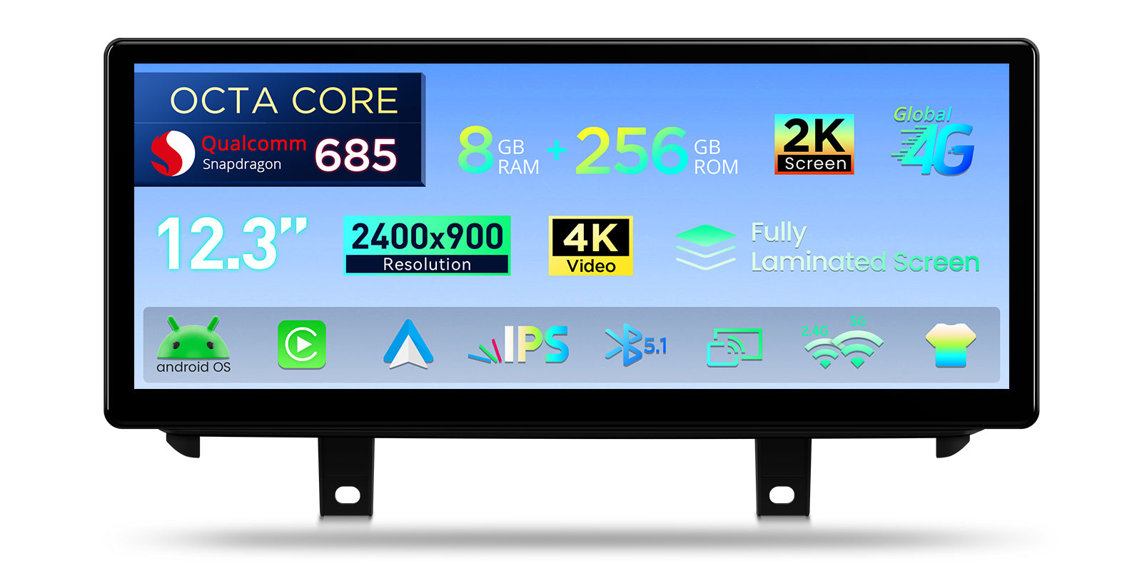 XTRONS QWBX24NB12X5N BMW X5 X6 OEM-Style Widescreen Android Head Unit 12.3" QHD 2K