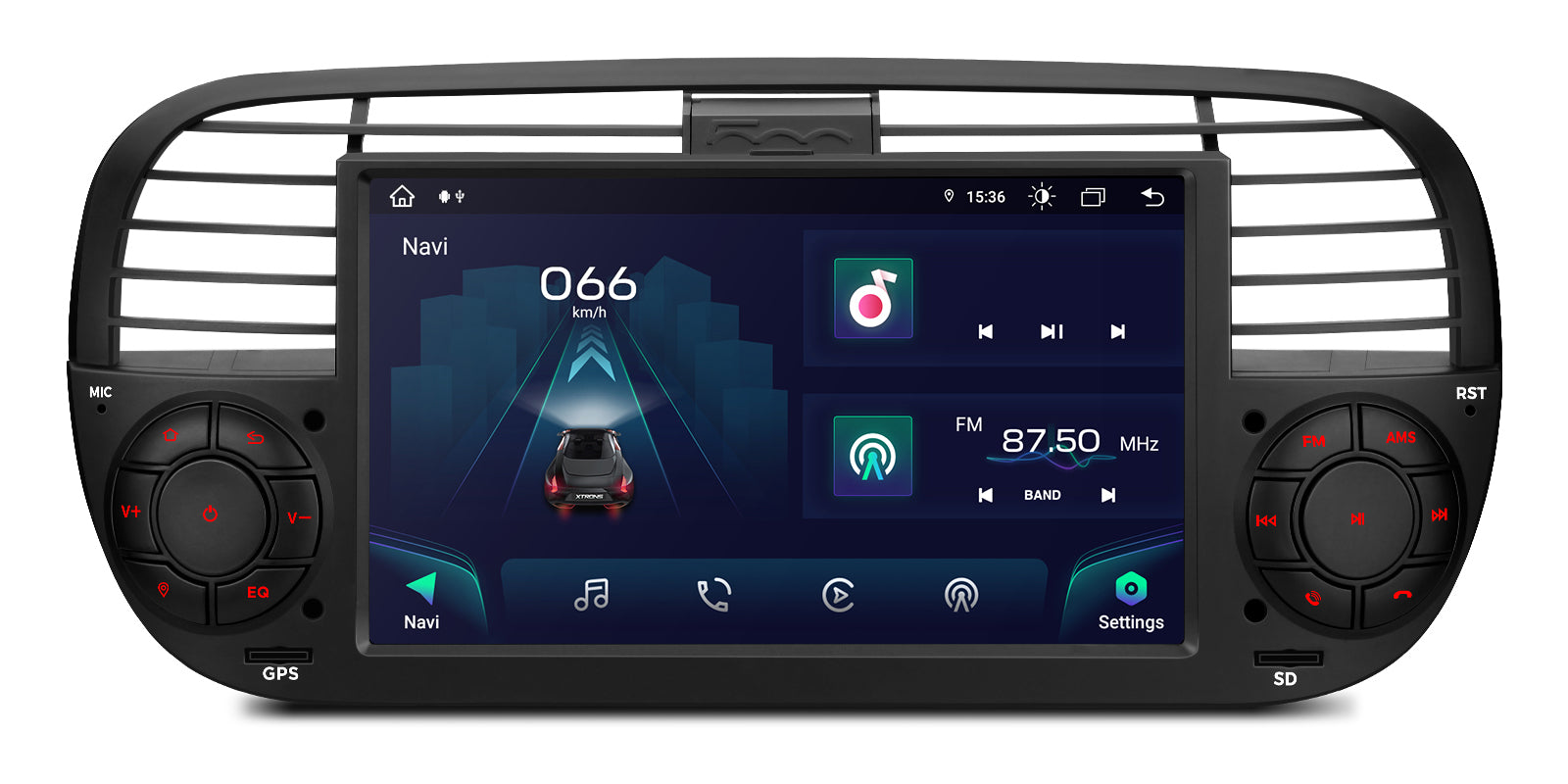 XTRONS IA7250FLBS 7in Wireless CarPlay Android Head Unit
