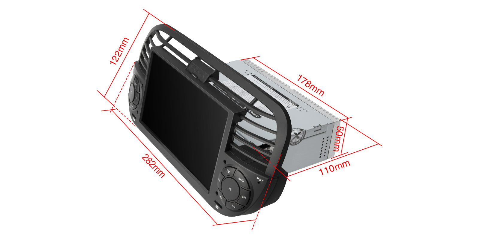 XTRONS IA7250FLBS 7in Wireless CarPlay Android Head Unit