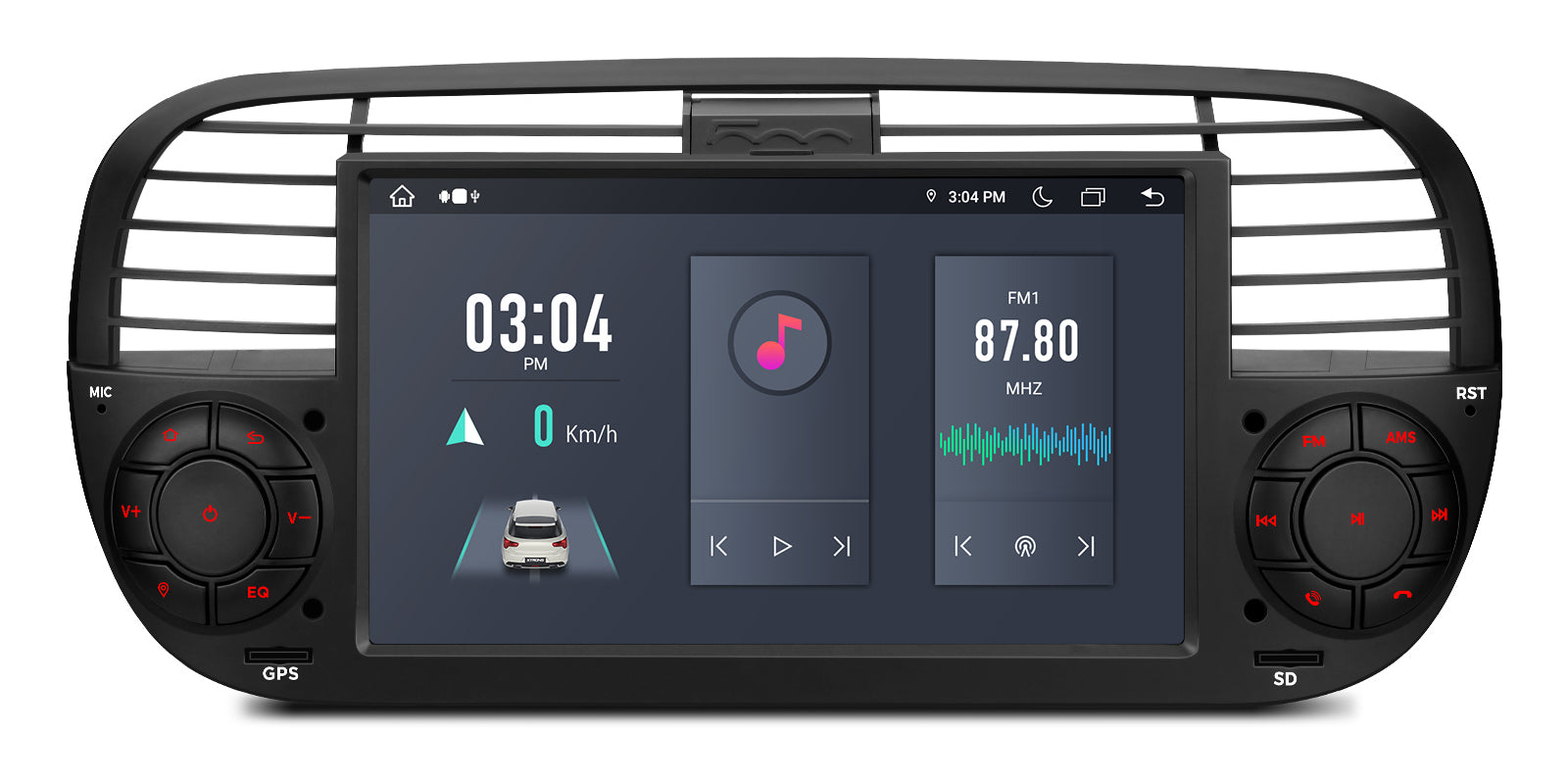 XTRONS IA7250FLBS 7in Wireless CarPlay Android Head Unit