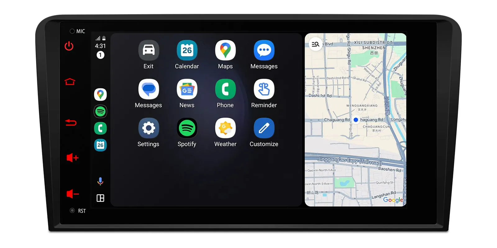 XTRONS ID80A3AL Audi A3 S3 RS3 8in Android Car Stereo Wireless CarPlay 4GB 64GB