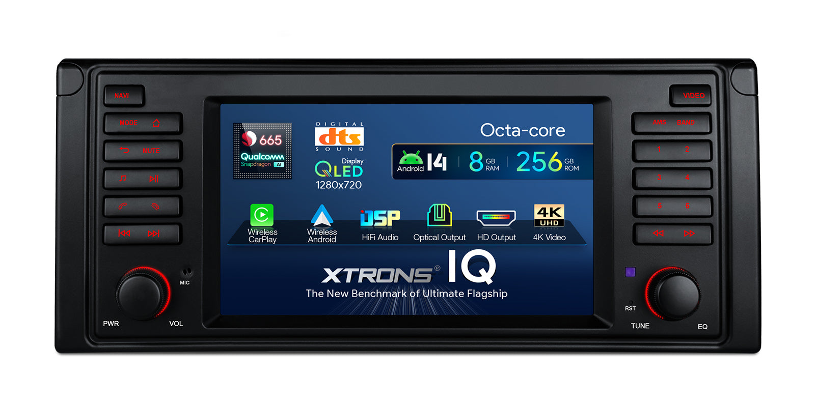 XTRONS IQ7439BL BMW E39 7" Android 14 Head Unit