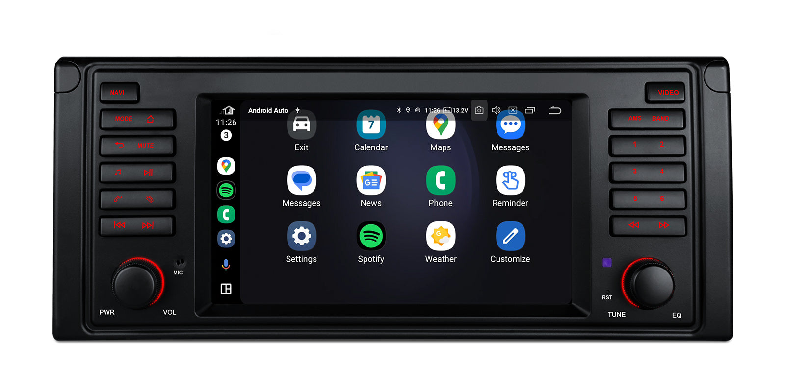 XTRONS IQ7439BL BMW E39 Qualcomm 665 7" Android Head Unit Car Stereo with Apple CarPlay and Android Auto