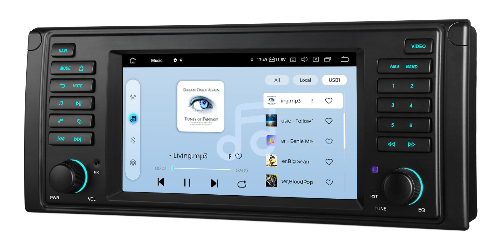 XTRONS IQ7439BL BMW E39 Qualcomm 665 7" Android Head Unit Car Stereo with Apple CarPlay and Android Auto