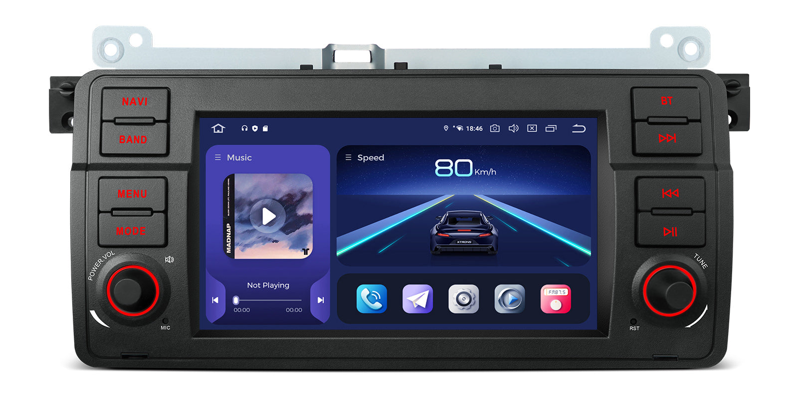 XTRONS IQ7446BL Qualcomm 665 7" Android 14 Head Unit for BMW/Rover/MG