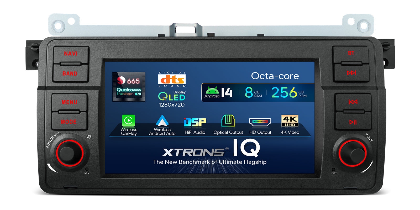 XTRONS IQ7446BL 7" Qualcomm 665 Android 14 Head Unit Car Stereo