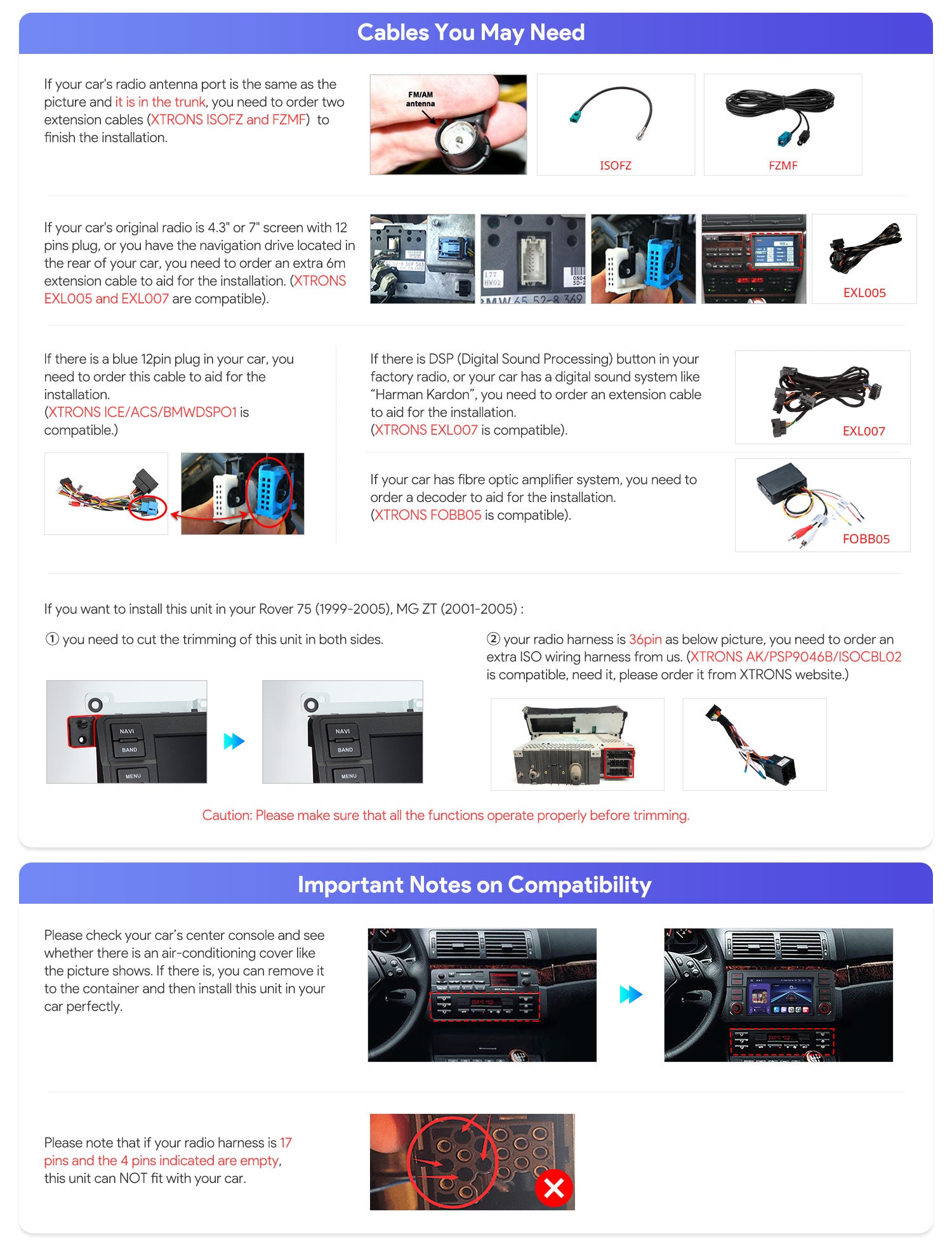 XTRONS IQ7446BL Qualcomm 665 7" Android 14 Head Unit for BMW/Rover/MG