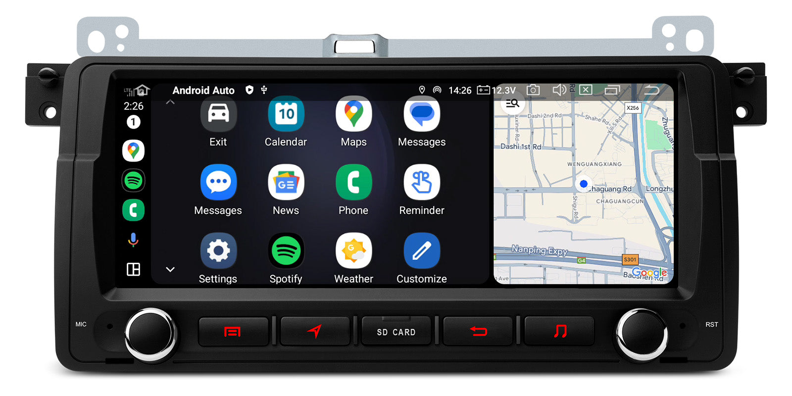 XTRONS IQ8446BH Qualcomm 665 8.8in Android 14 Head Unit BMW/Rover/MG