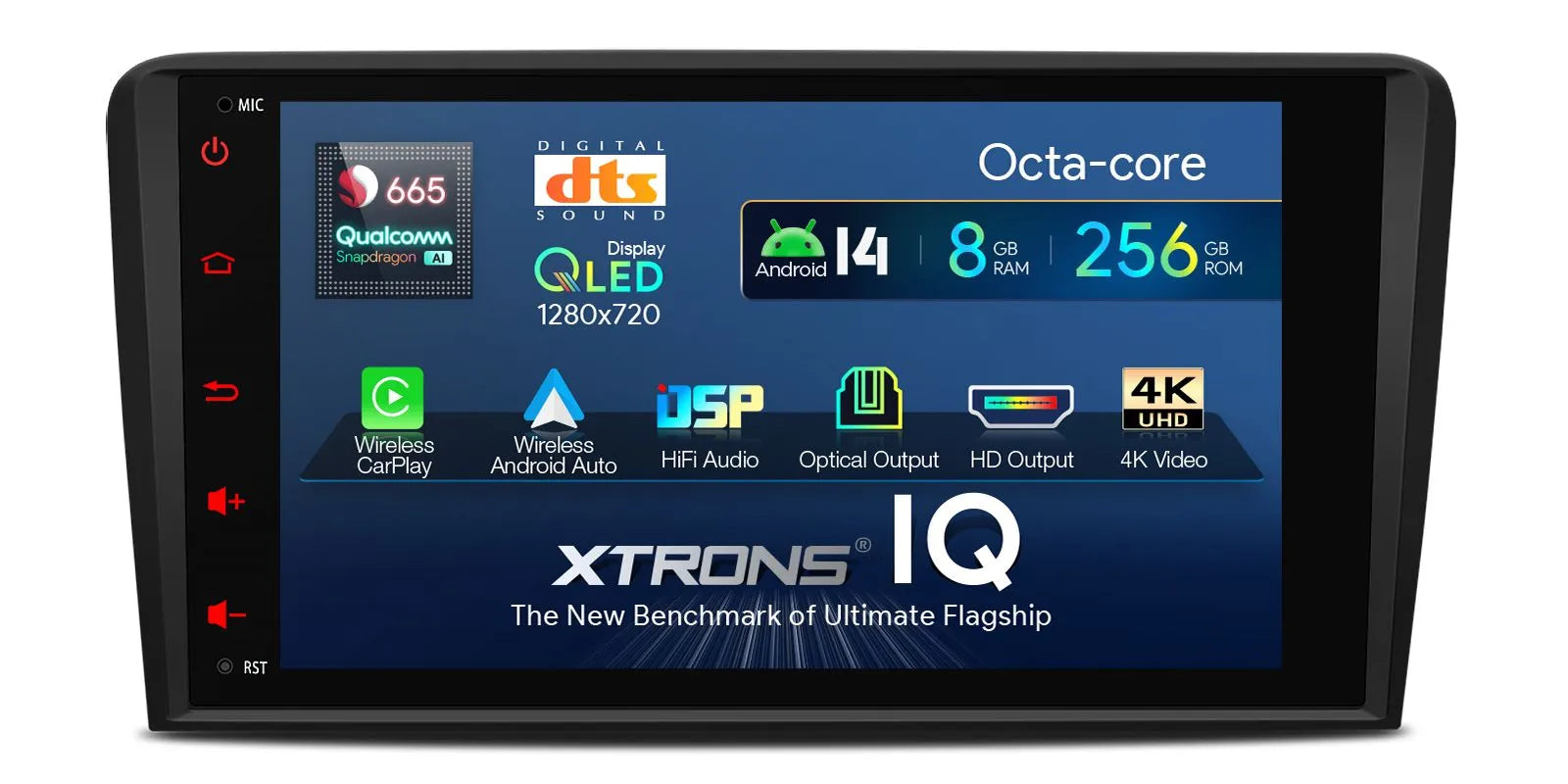 XTRONS IQ84A3AP Audi A3 S3 8in Android 14 Head Unit CarPlay