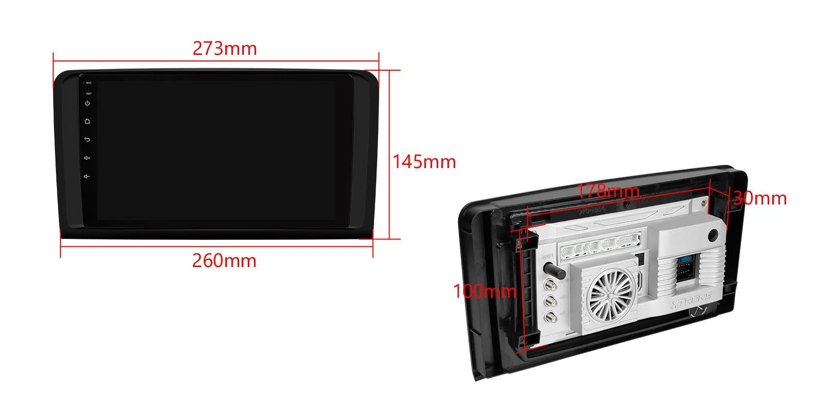 XTRONS IQP94M164P 8" Android Head Unit Mercedes-Benz CarPlay Auto