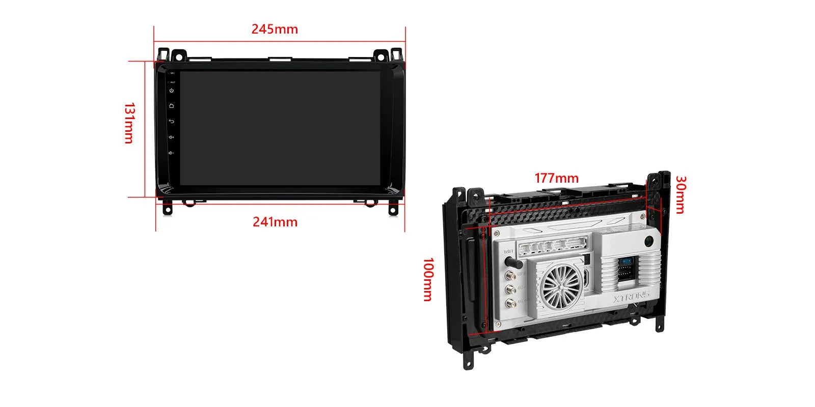 XTRONS IQ Series 9in Android 14 Head Unit Mercedes-Benz Volkswagen Qualcomm 665