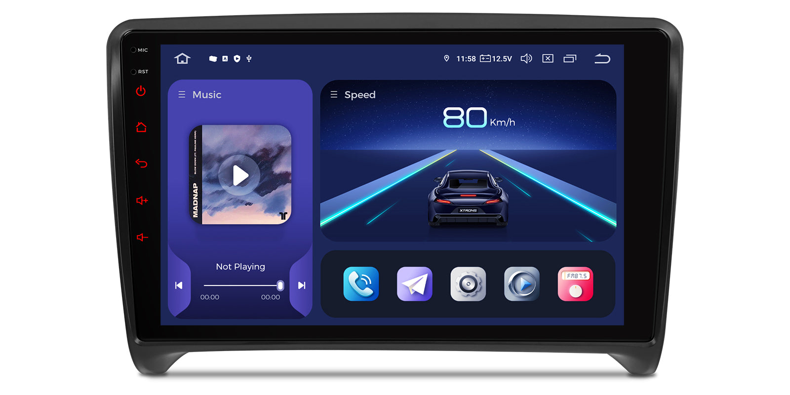 Xtrons IQP94TTAP 9in QLED Android Head Unit for Audi TT, 8GB 256GB