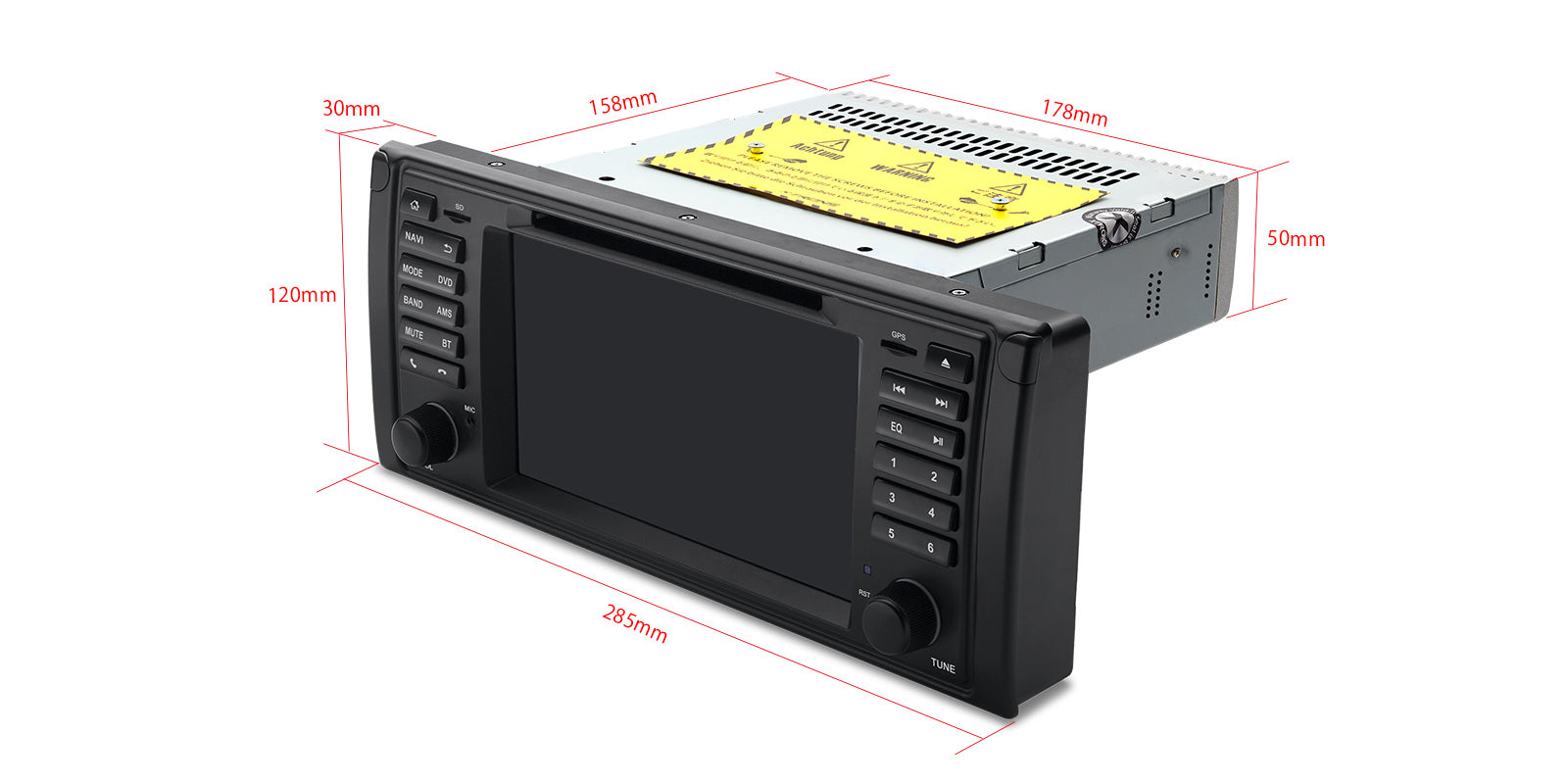 XTRONS IX7239BS BMW E39 7in Wireless CarPlay Android 12 Head Unit 8GB 128GB