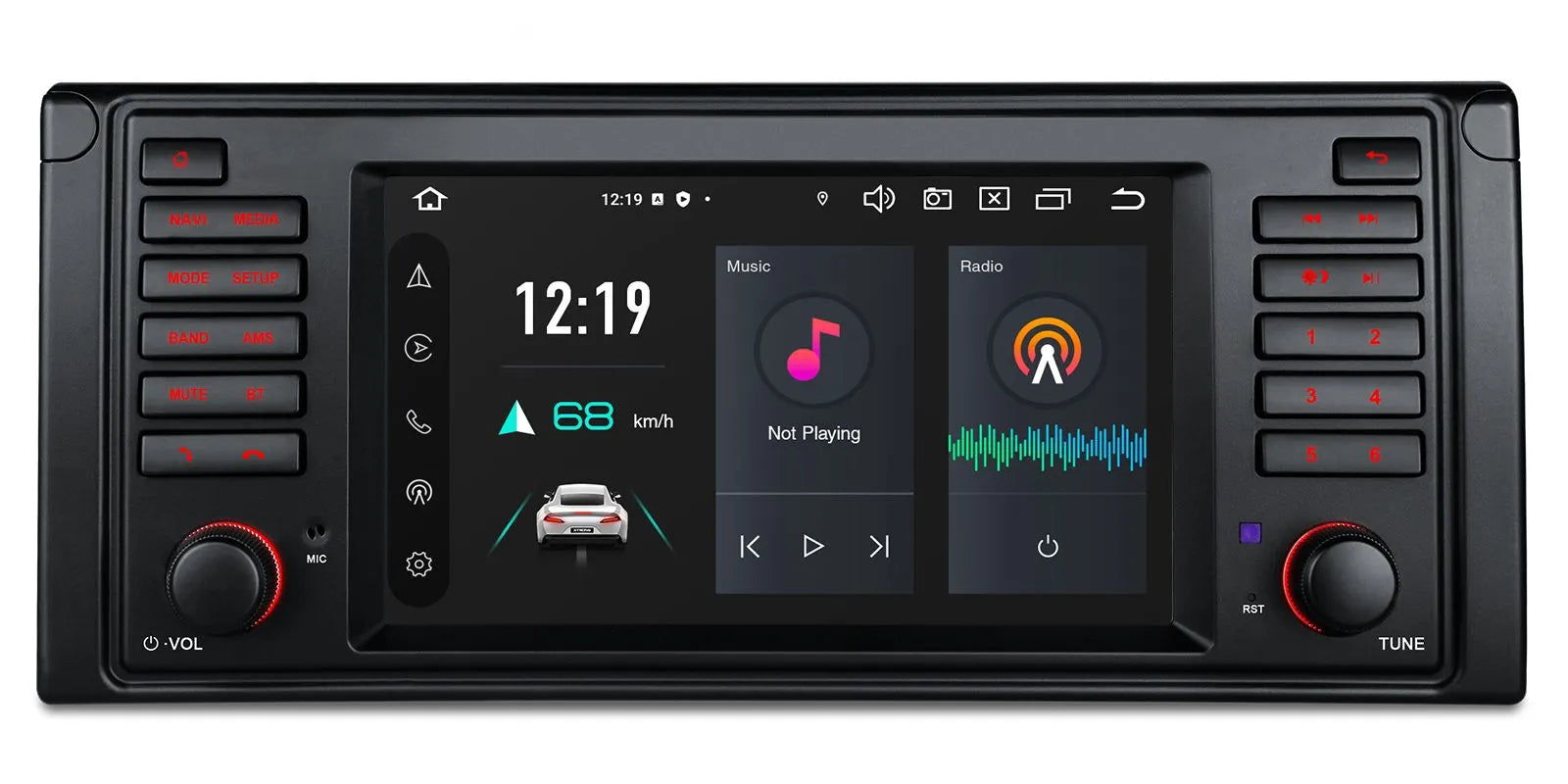 XTRONS PX7439BL BMW E39 7" Android 14 Head Unit 4GB 64GB
