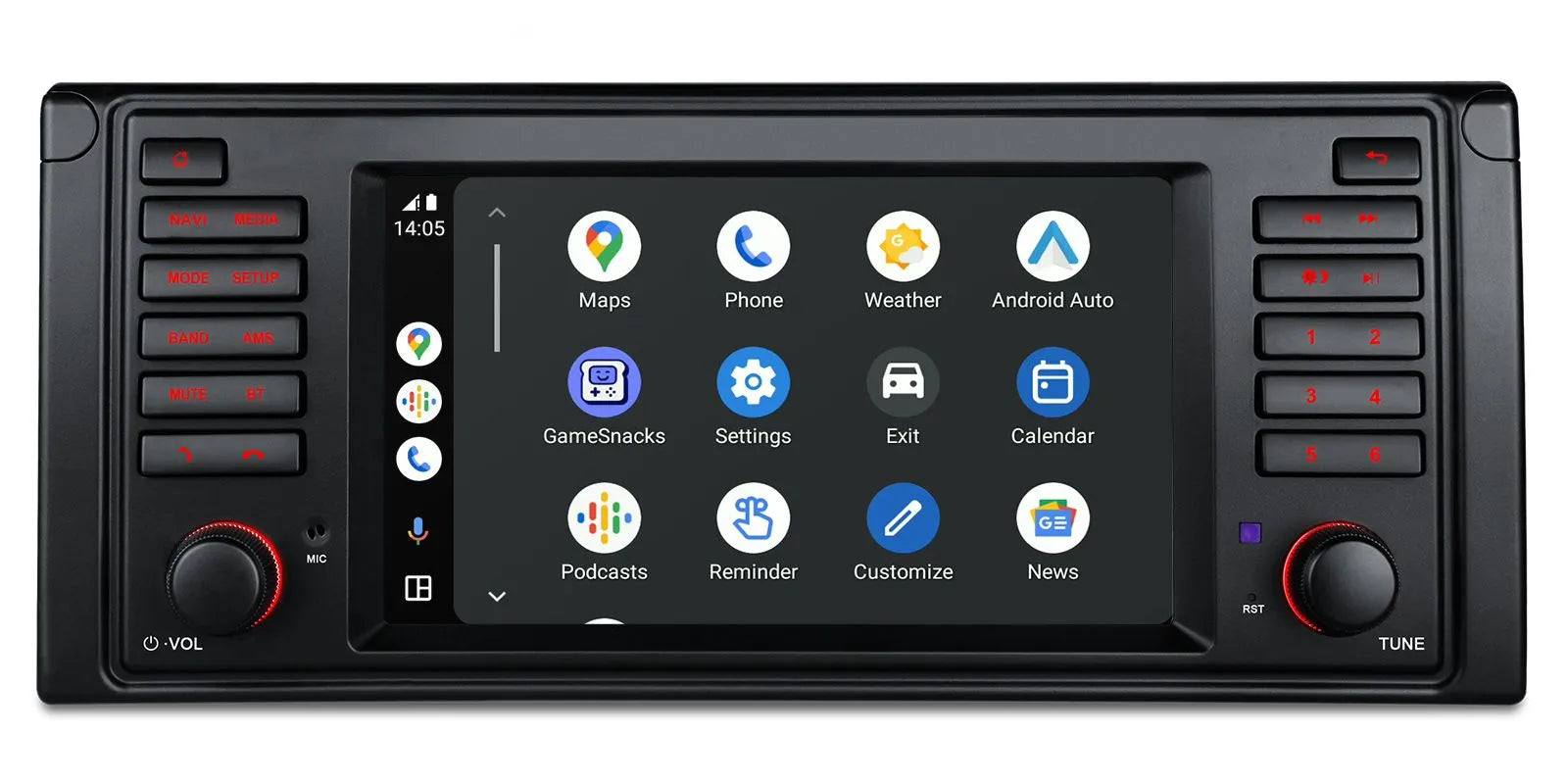 XTRONS BMW E39 7-inch Android 14 Octa Core Head Unit PX7439BL