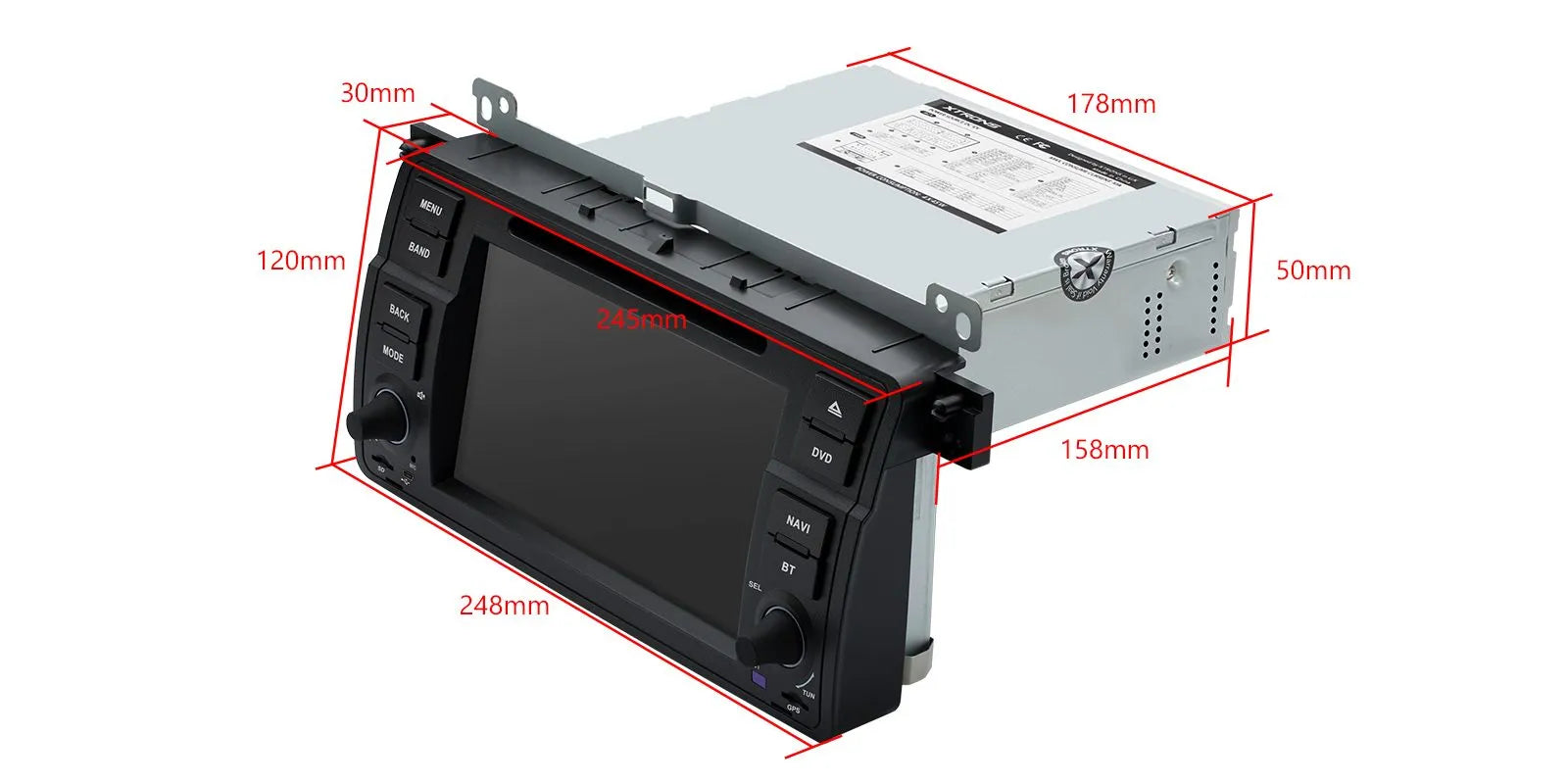 XTRONS PX7446BG 7-Inch Android 14 Head Unit for BMW/Rover/MG