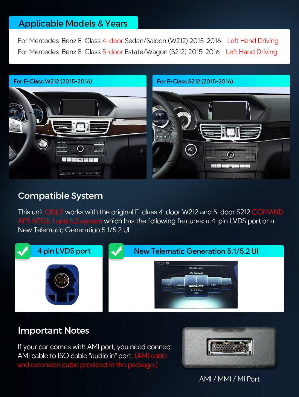 XTRONS QA Series 10.25in Android Head Unit for Mercedes-Benz Wireless CarPlay