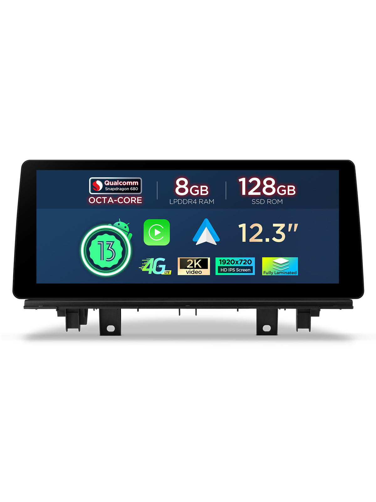 XTRONS QGB24NB12X1N 12.3" 2K Screen Wireless CarPlay Head Unit for BMW X1