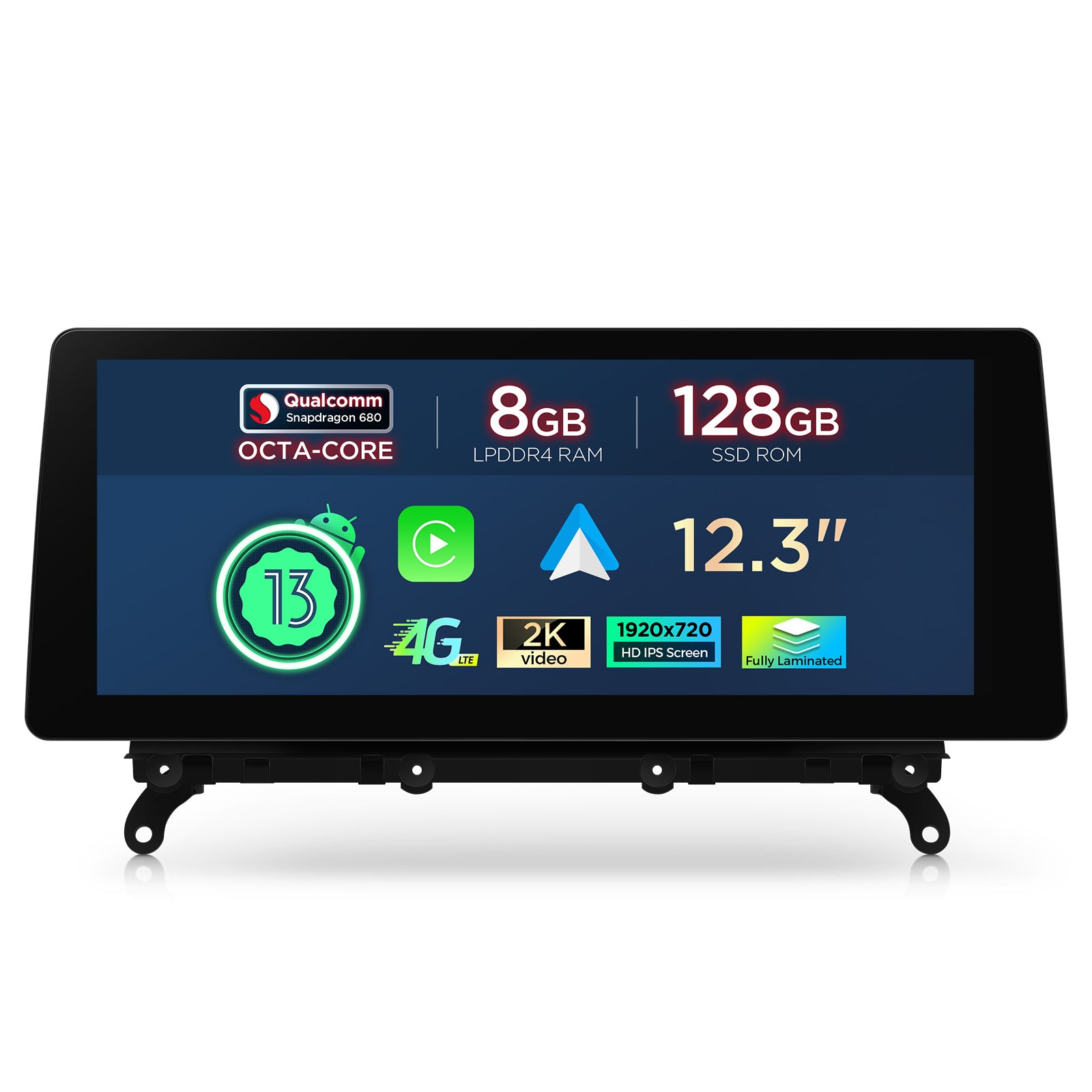 XTRONS QGB24NB12X3 Wireless CarPlay Android Head Unit 12.3in