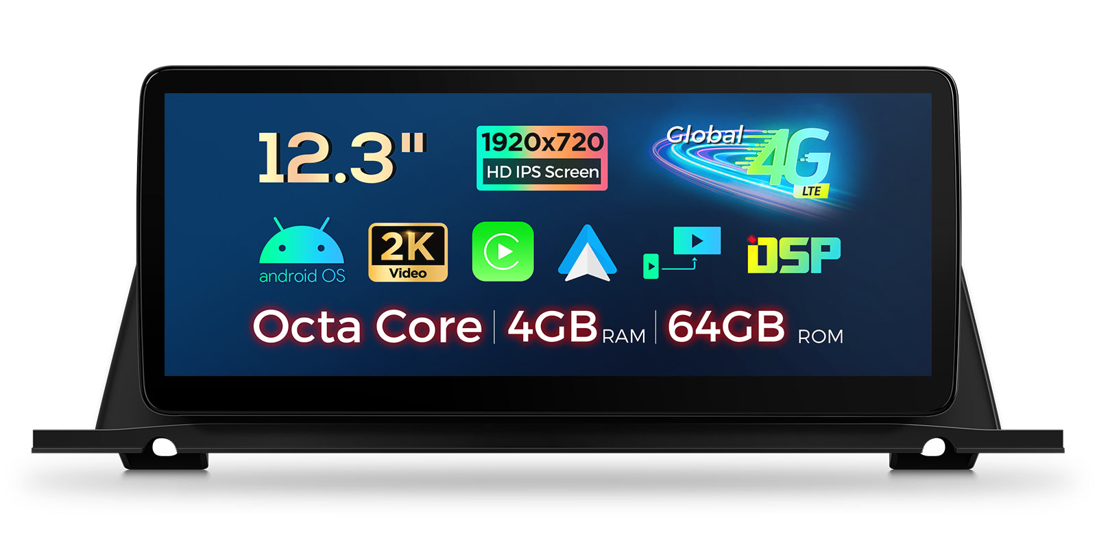 XTRONS QLB22NB12FVGT 12.3in Android Car Stereo Custom-Fit BMW 5 Series