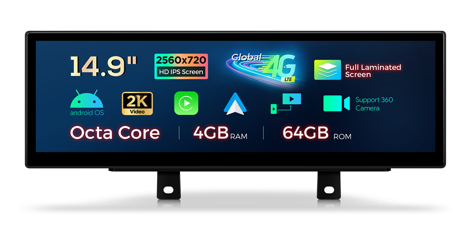 XTRONS QLB42THEVR Custom-Fit Android 13 Head Unit for BMW 3/4 Series 14.9in