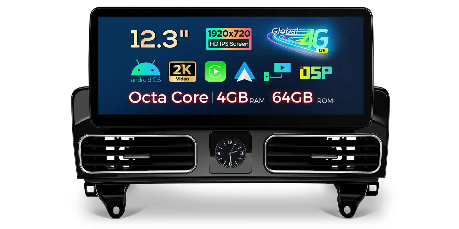 XTRONS QLM2245M12ML45 12.3" Android Head Unit 4GB 64GB for Mercedes-Benz
