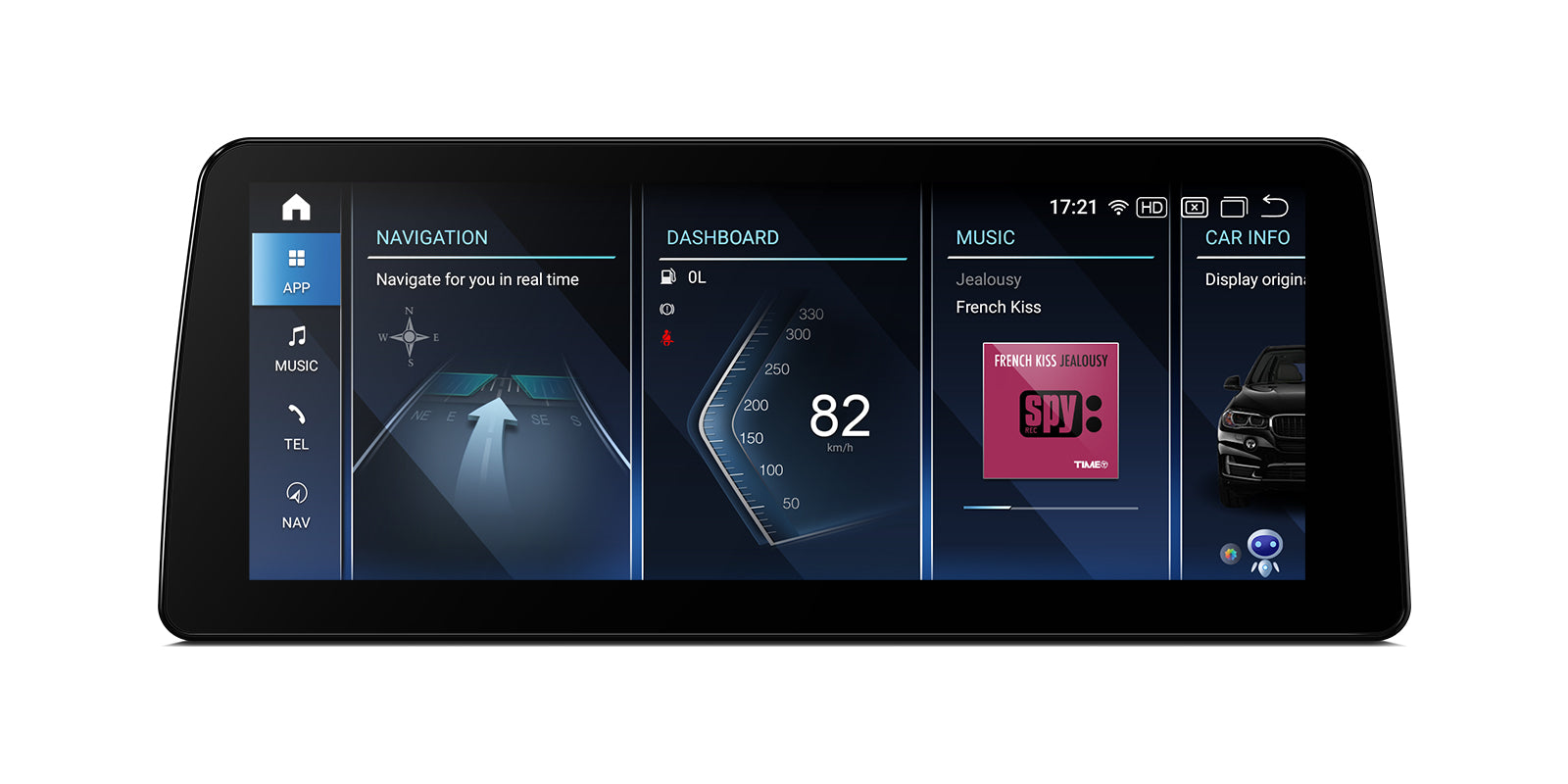 XTTRONS QXB2260CI 12.3in Wireless CarPlay Android 12 Head Unit BMW CIC