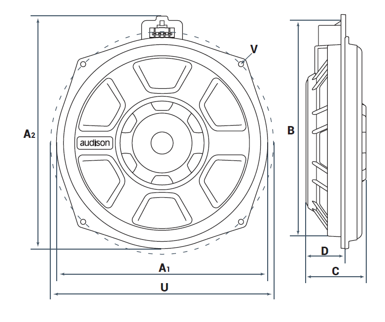 Audison APBMW S8-4.2 Prima 200mm 4 Ohm Subwoofer Driver