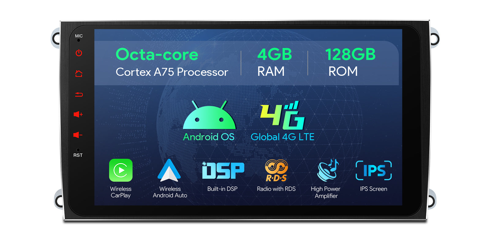 XTRONS IAH94CYPL 9" Android Car Stereo Wireless CarPlay for Porsche Cayenne 2003-2010