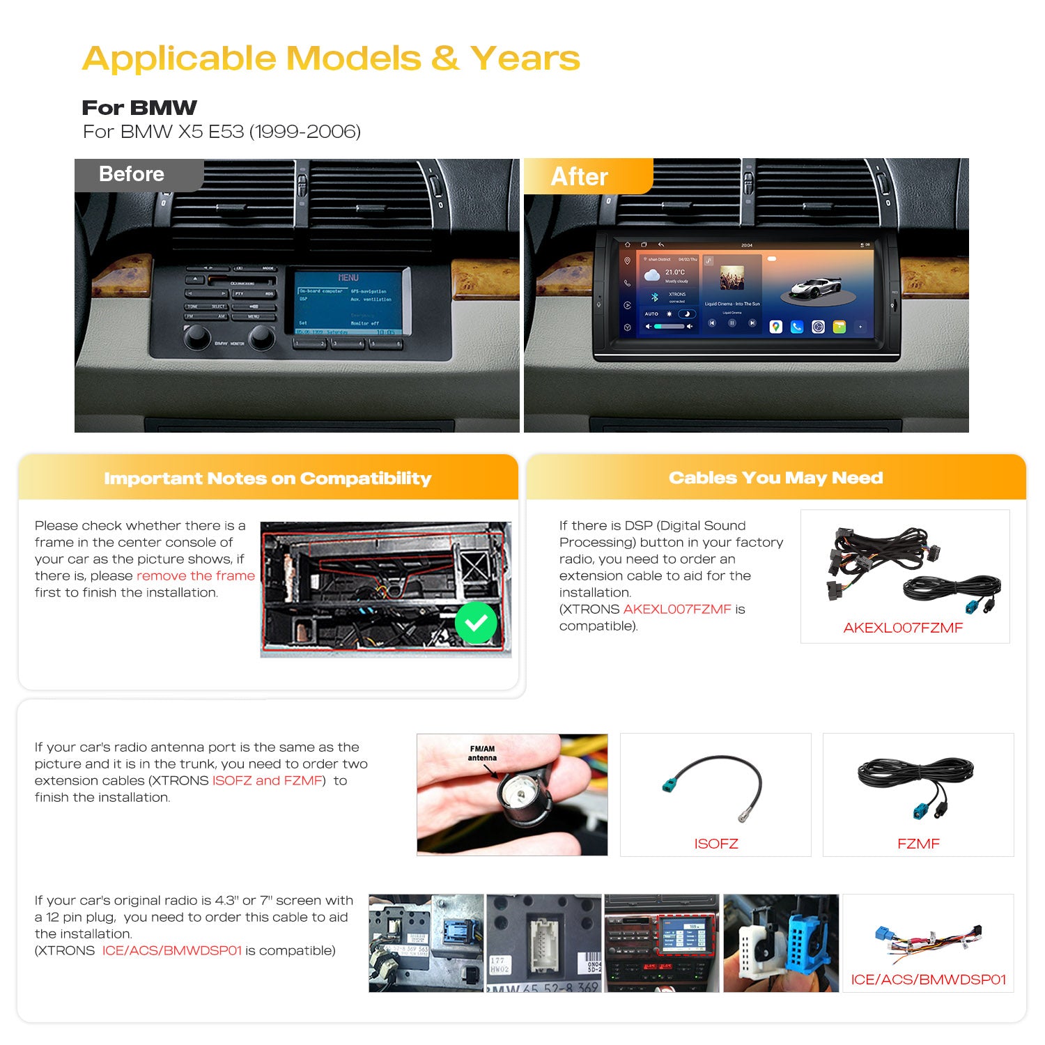 XTRONS IM1453BH 10.25" Android Car Stereo Wireless CarPlay Android Auto