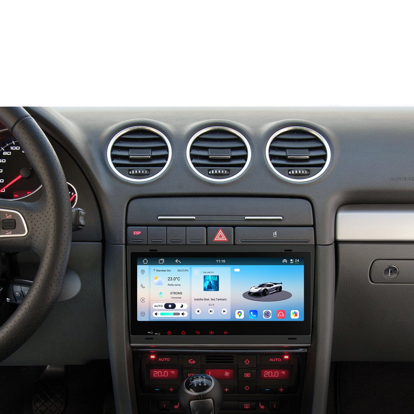 XTRONS Im84a4ah 8.8in QLED Android 14 Car Stereo for Audi Seat