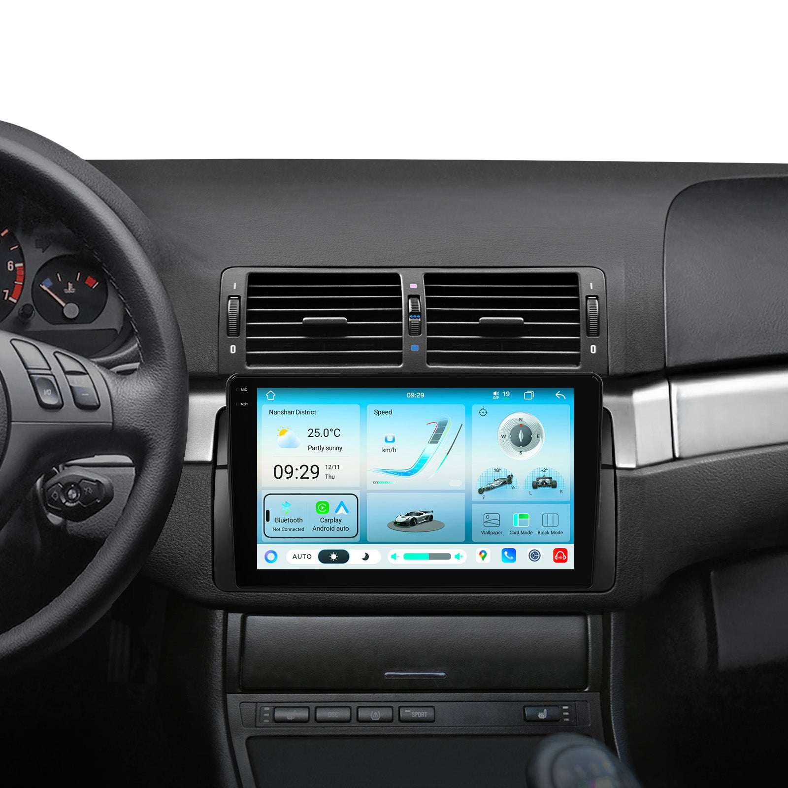 XTRONS IMHP9446B 9" Android 14 Car Stereo for BMW E46 Wireless CarPlay