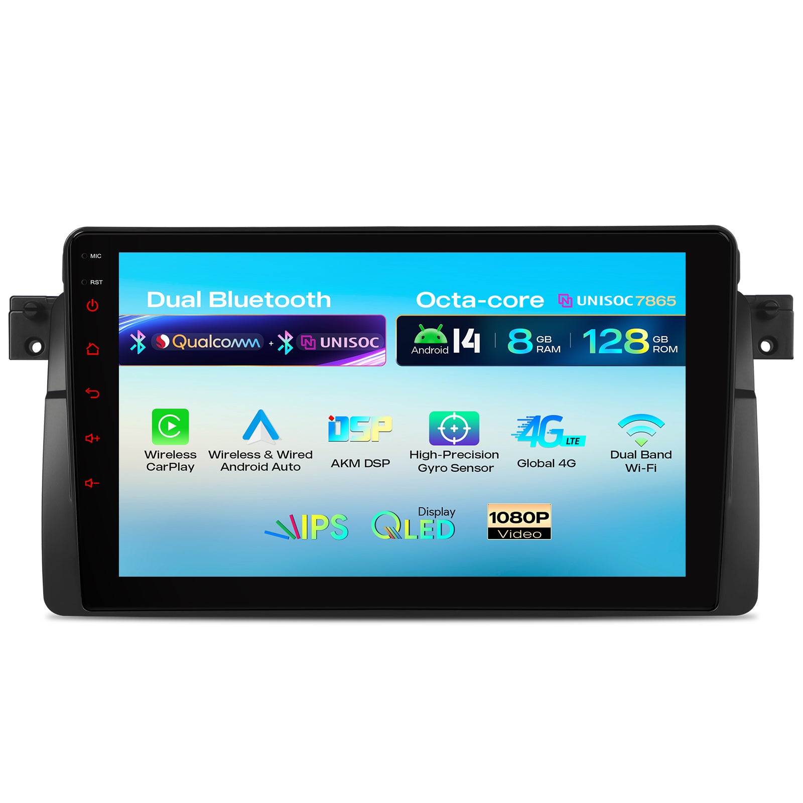 XTRONS IMHP9446B 9" Android 14 Car Stereo for BMW E46 Wireless CarPlay