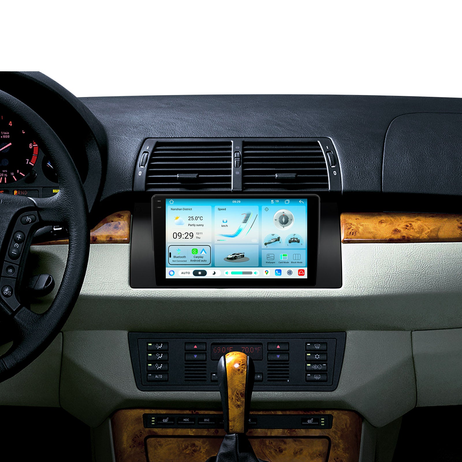 XTRONS IMHP9453B 9in Android 14 Car Stereo for BMW X5 E53