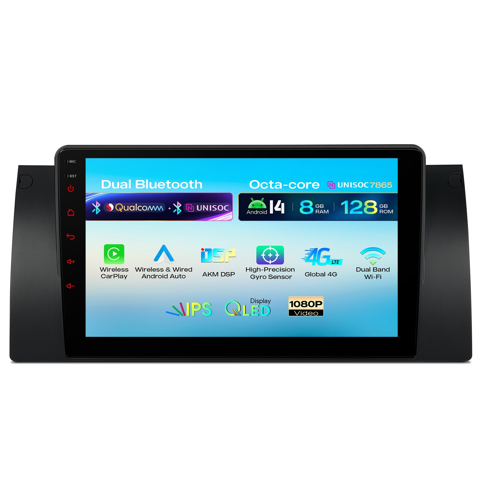 XTRONS IMHP9453B 9in Android 14 Car Stereo for BMW X5 E53
