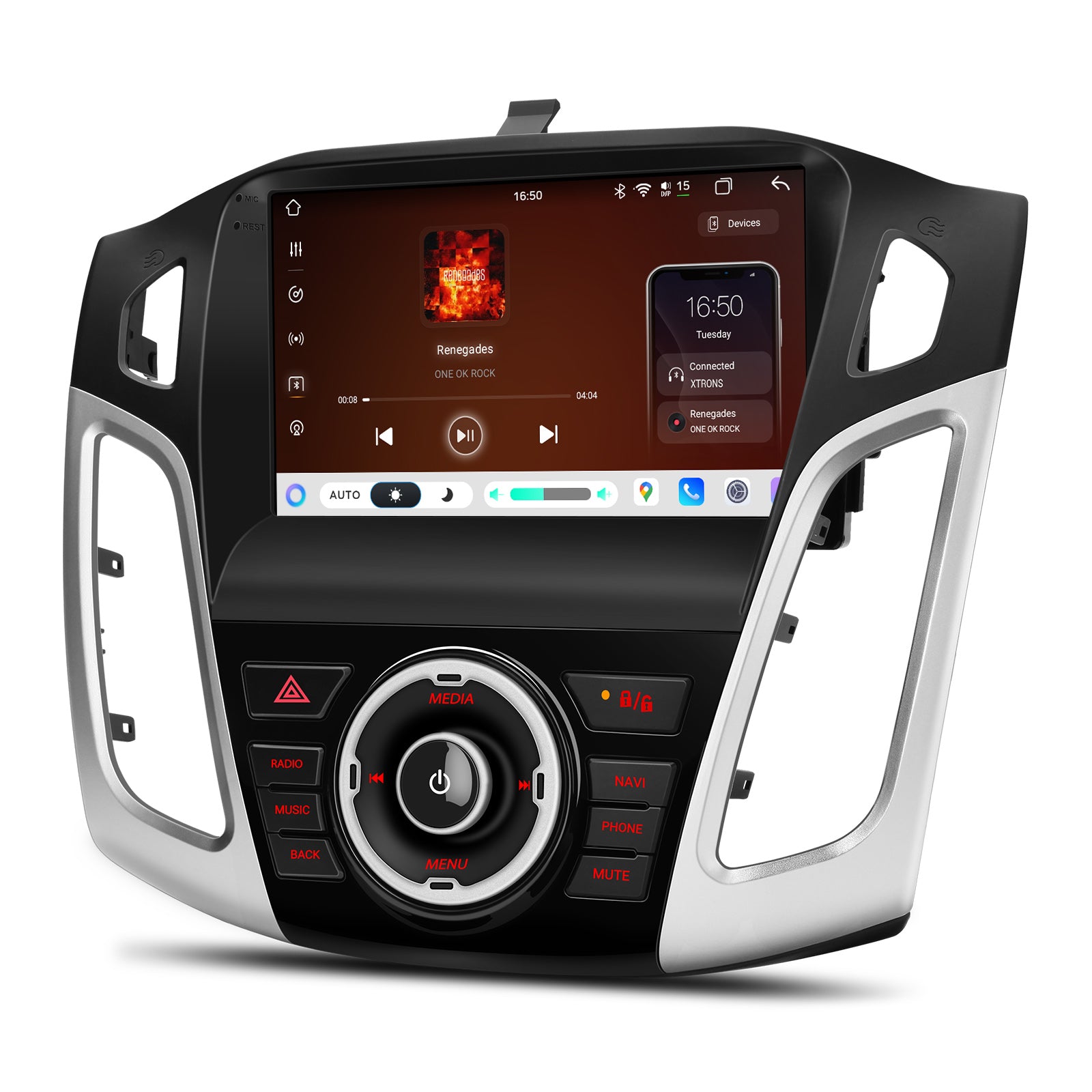 XTRONS IMHP94FSF 9in Android 14 Car Stereo Ford Focus Wireless CarPlay