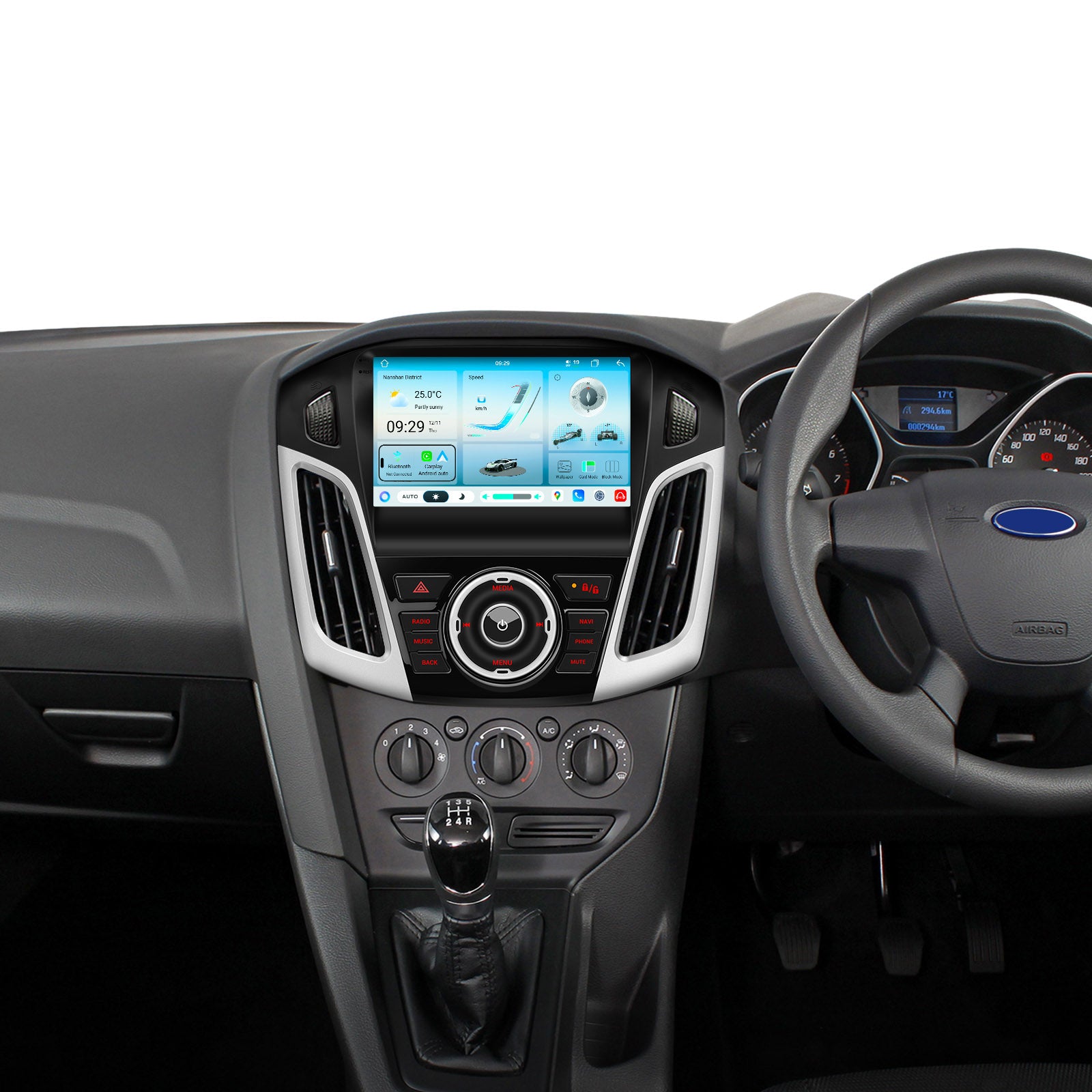 XTRONS IMHP94FSF 9in Android 14 Car Stereo Ford Focus Wireless CarPlay