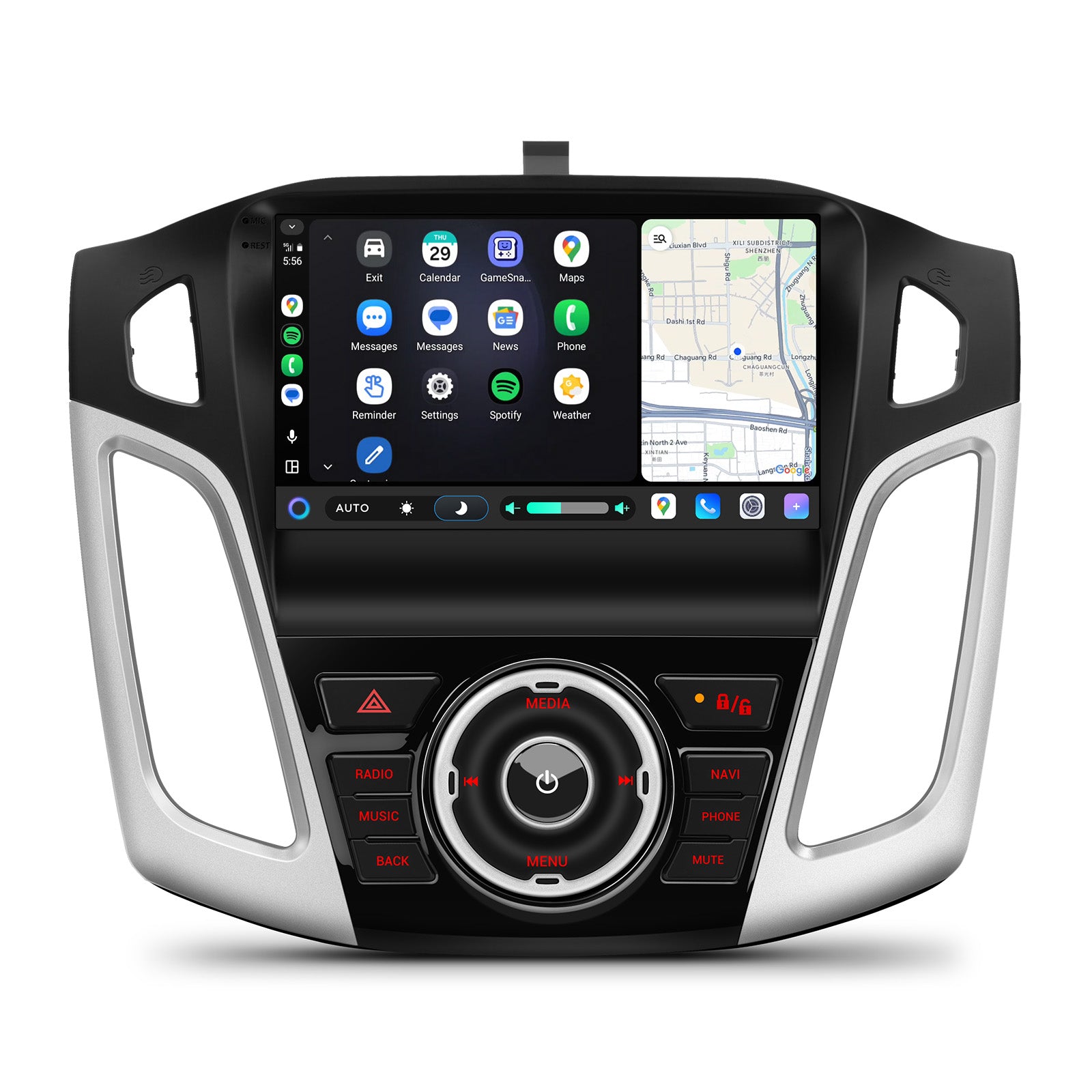 XTRONS IMHP94FSF 9in Android 14 Car Stereo Ford Focus Wireless CarPlay