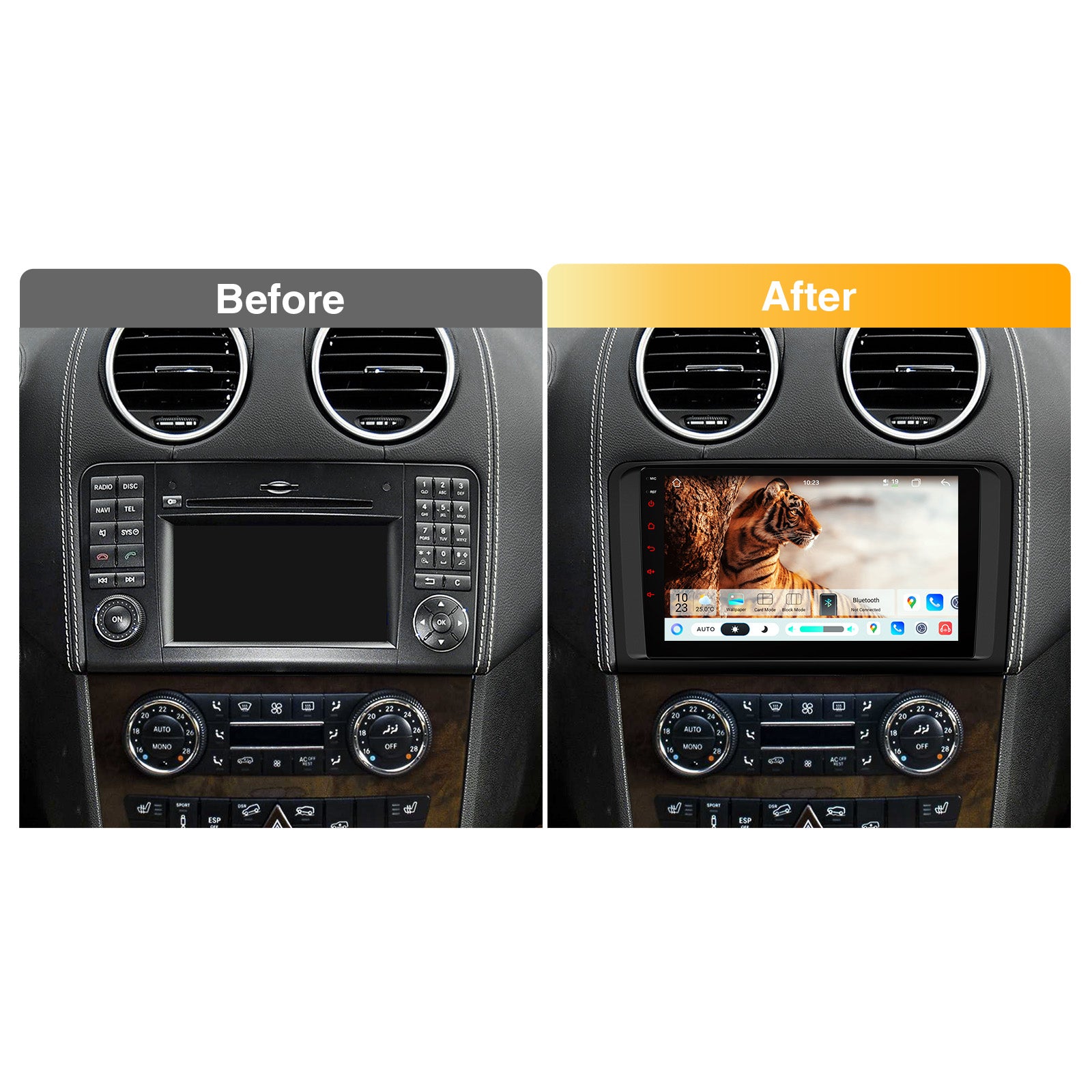 XTRONS IMHP94M164 9in Android Car Stereo Wireless CarPlay for Mercedes ML GL 2005-2012